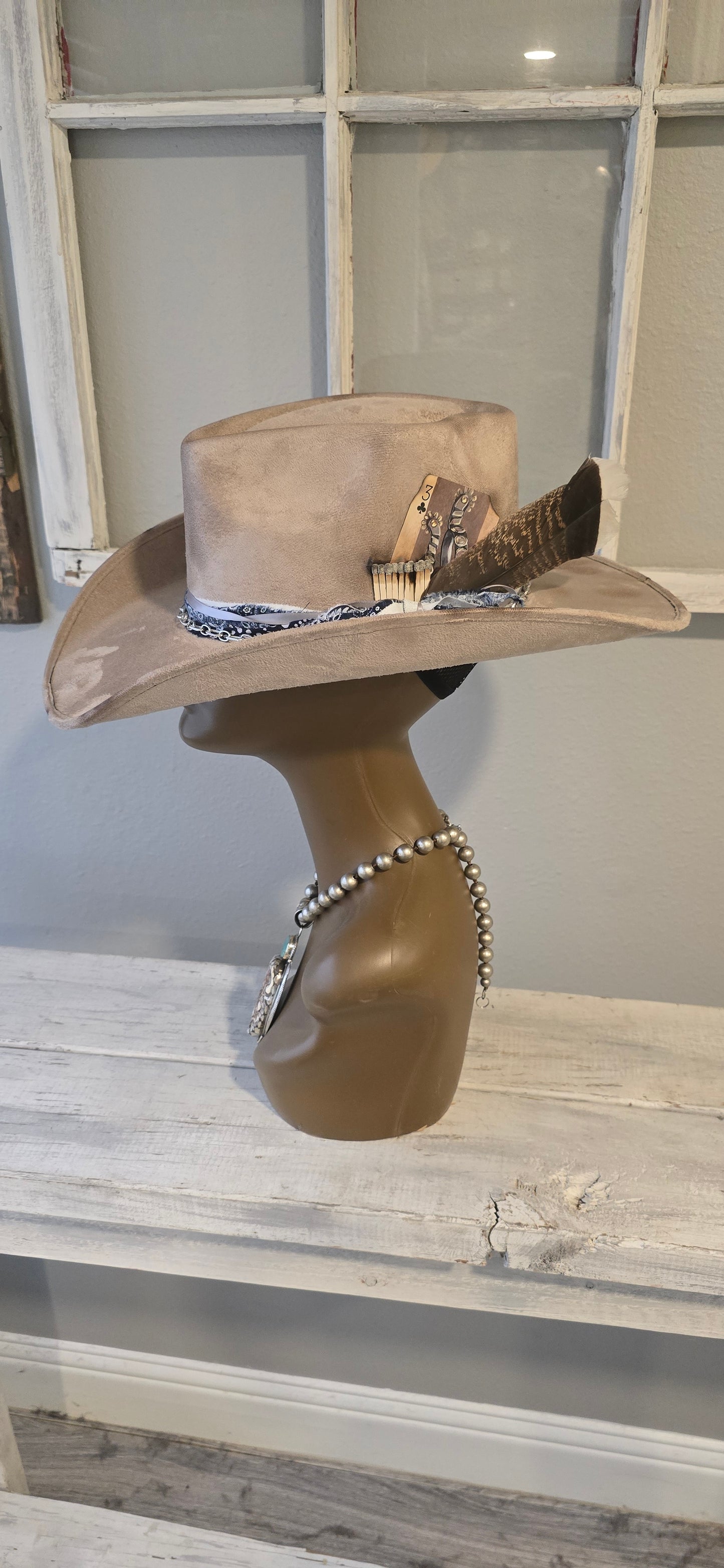 Beige & Blue Western