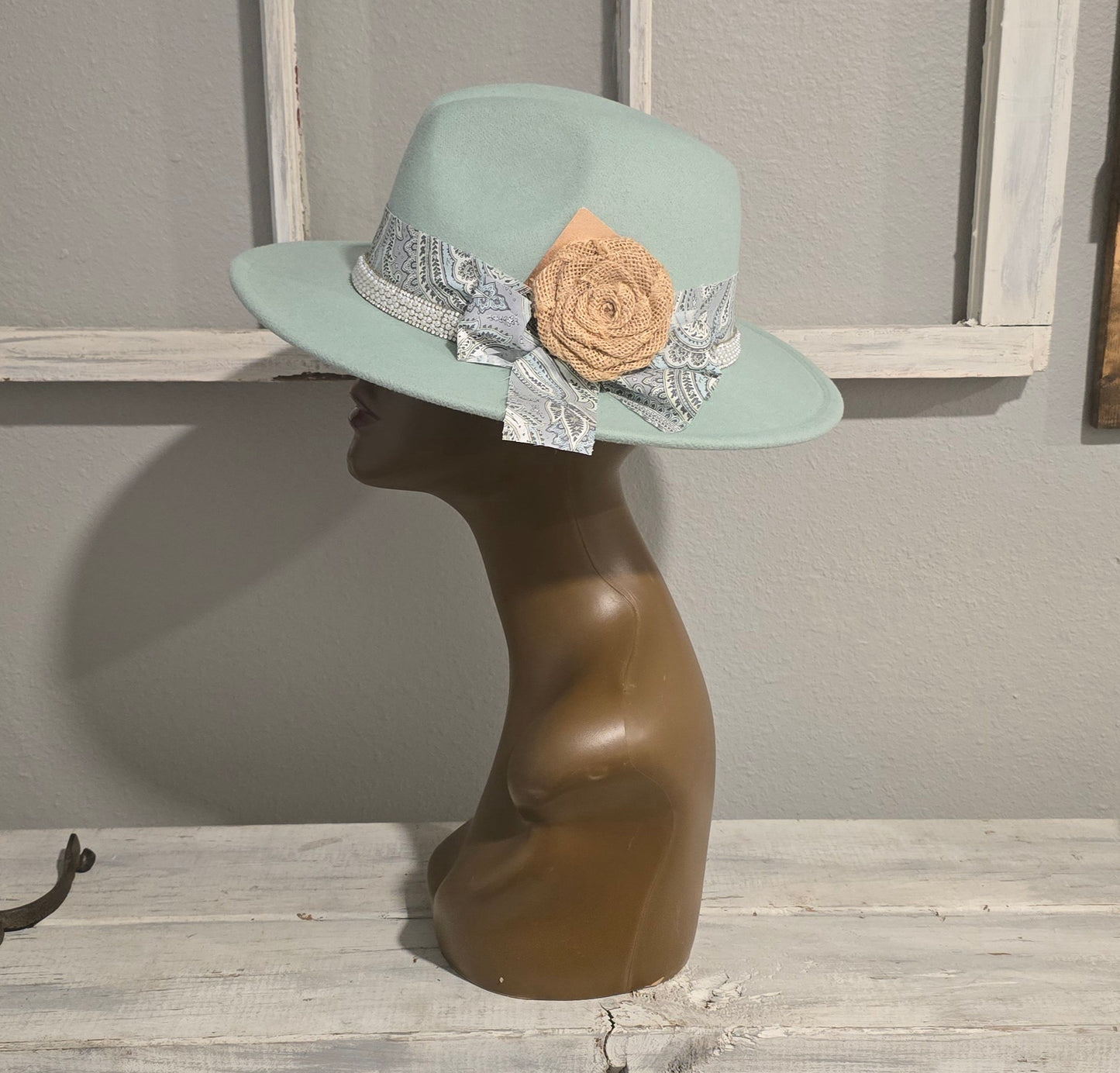 Mint & Pink Fedora