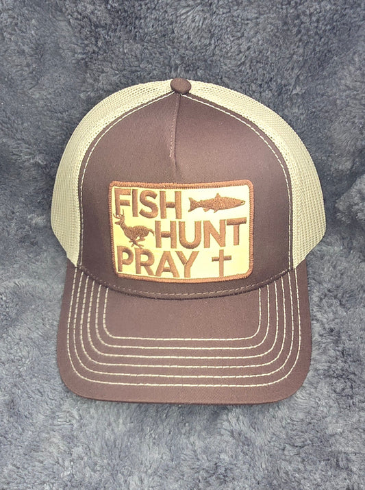 Fish Hunt Pray Trucker Cap