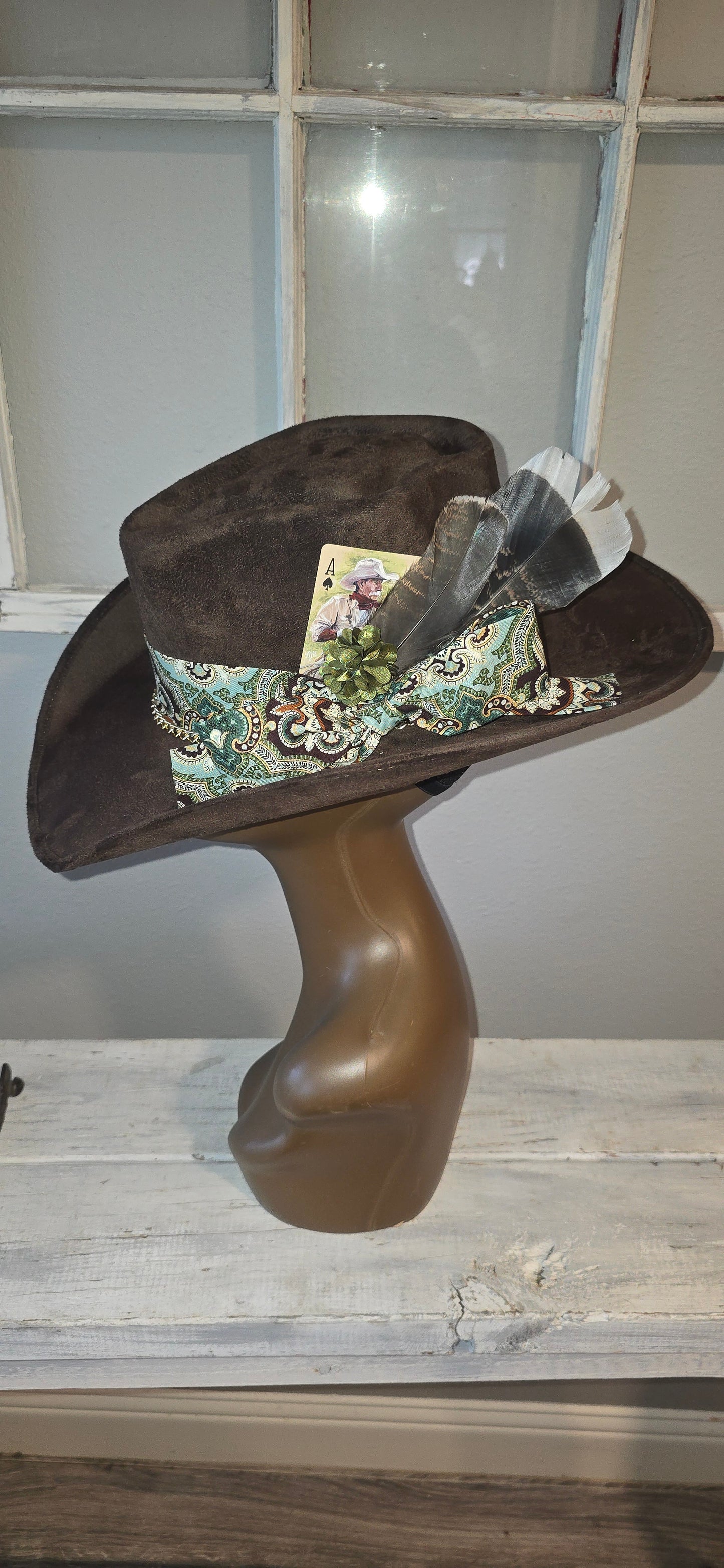 Chocolate Suade Western Hat