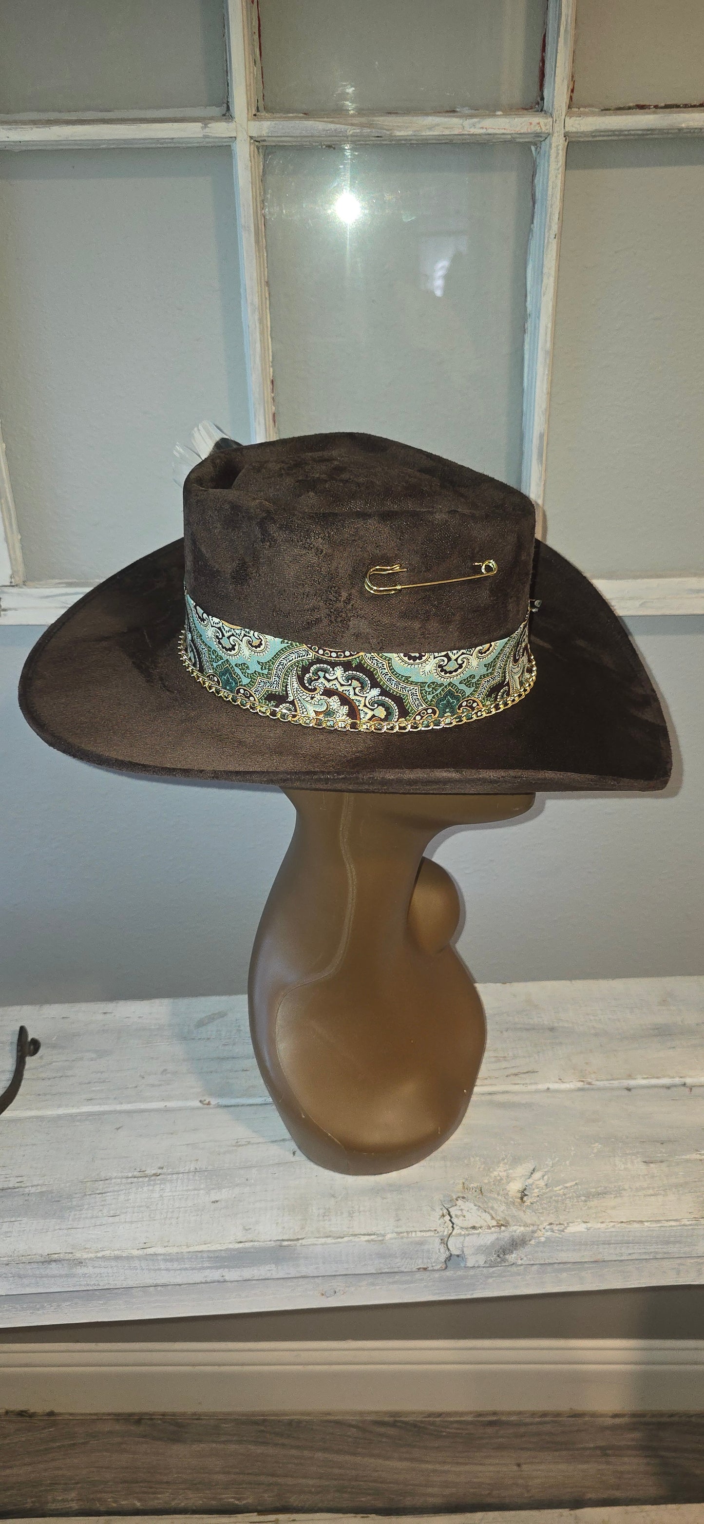 Chocolate Suade Western Hat